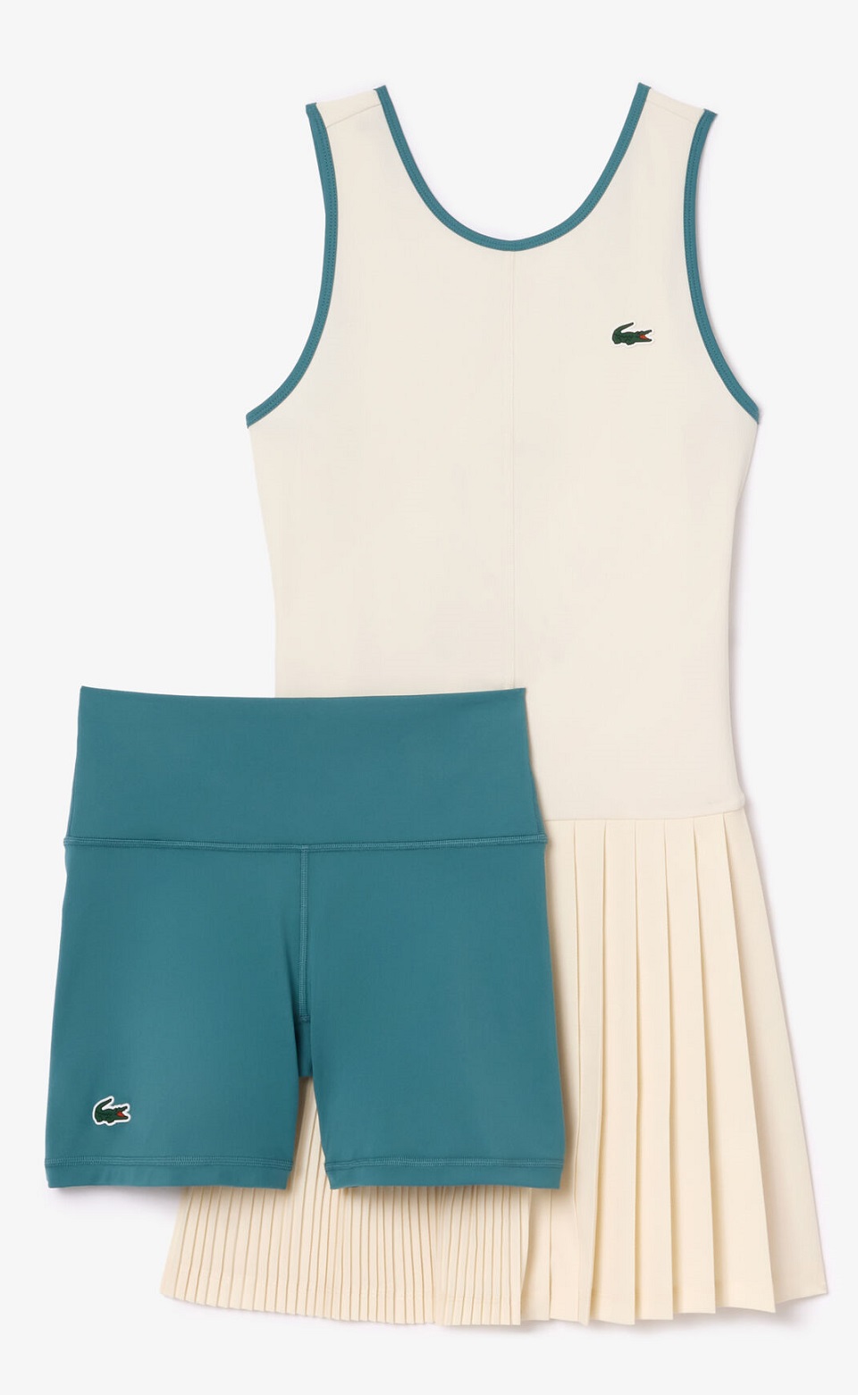 Lacoste Kadın Slim Fit Bej Elbise