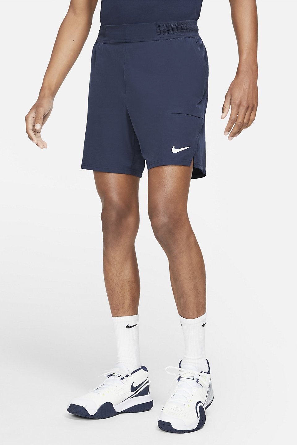 NIKE - Nike Court Dri-FIT Advantage Şort Lacivert/Beyaz