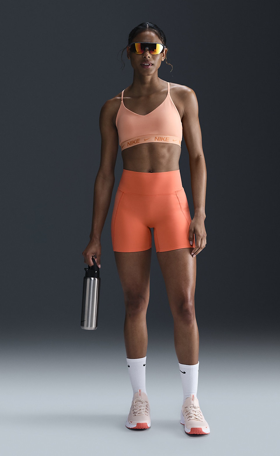 NIKE - Nike Indy Hafif Destek Dolgulu Ayarlanabilir Spor Sütyeni