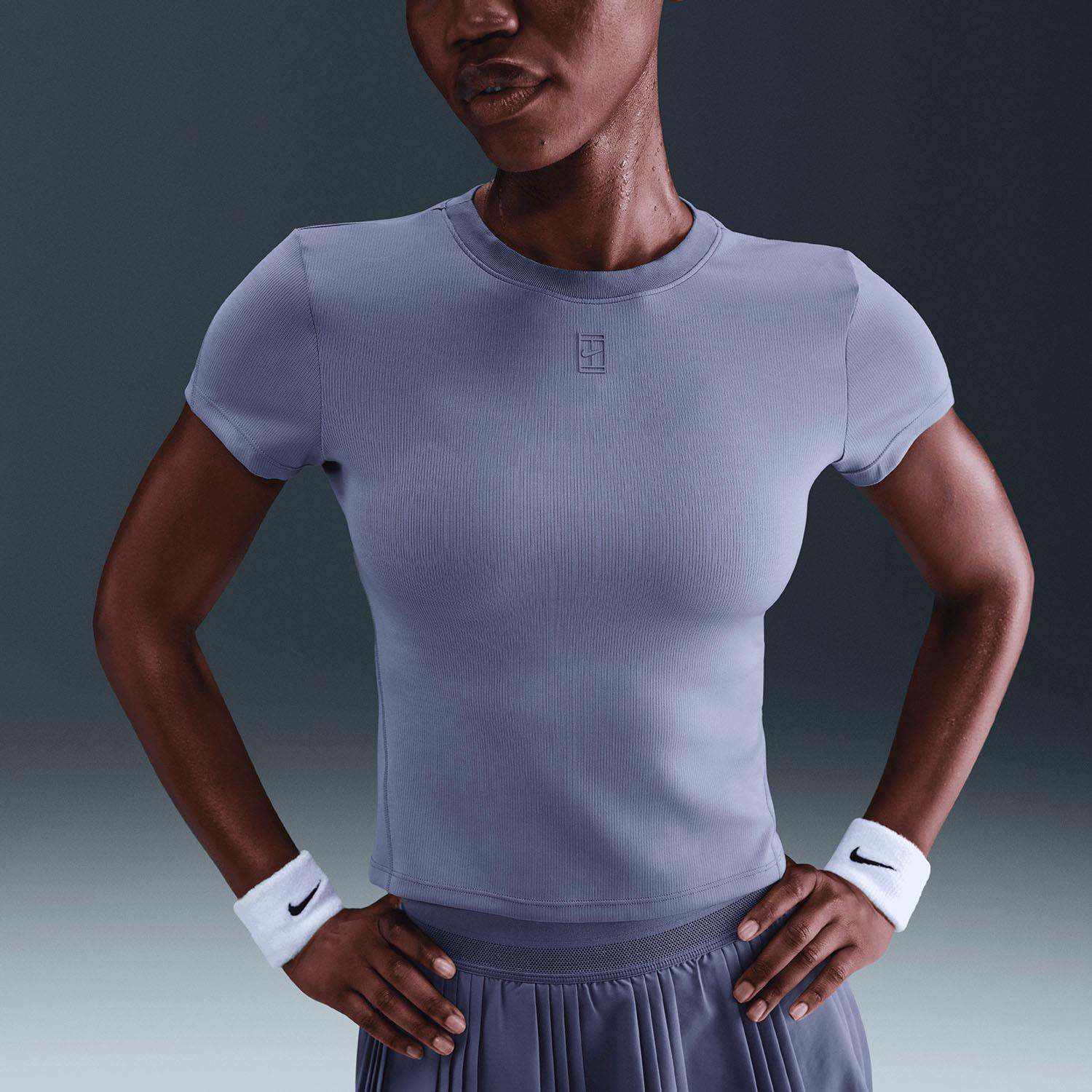 NIKE - NikeCourt Advantage Dri-FIT Kısa Kollu Kadın Tenis Üstü