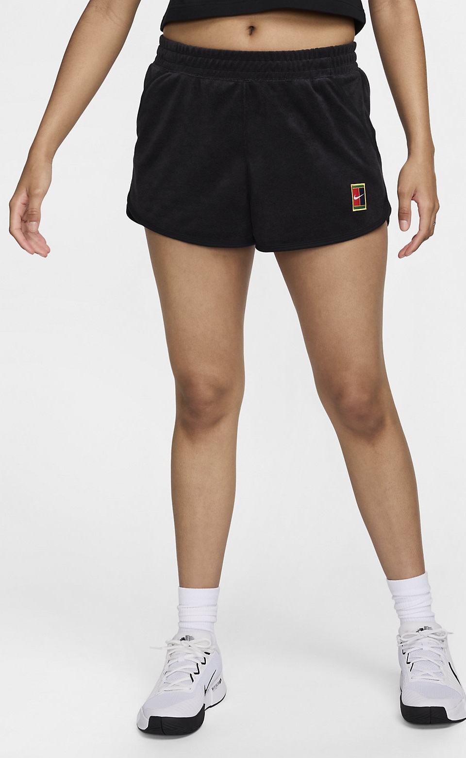 NIKE - NikeCourt Heritage Normal Belli Fransız Havlu Kumaşı Kadın Tenis Şortu