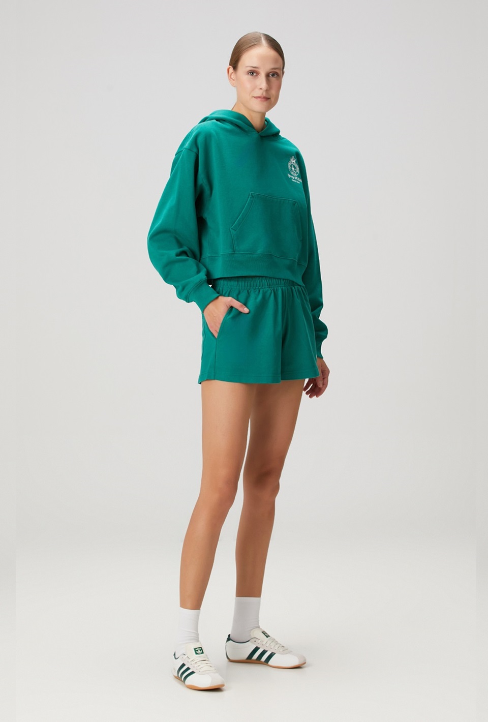 Sporty & Rich Crown Tenis Koyu Yeşil Şort