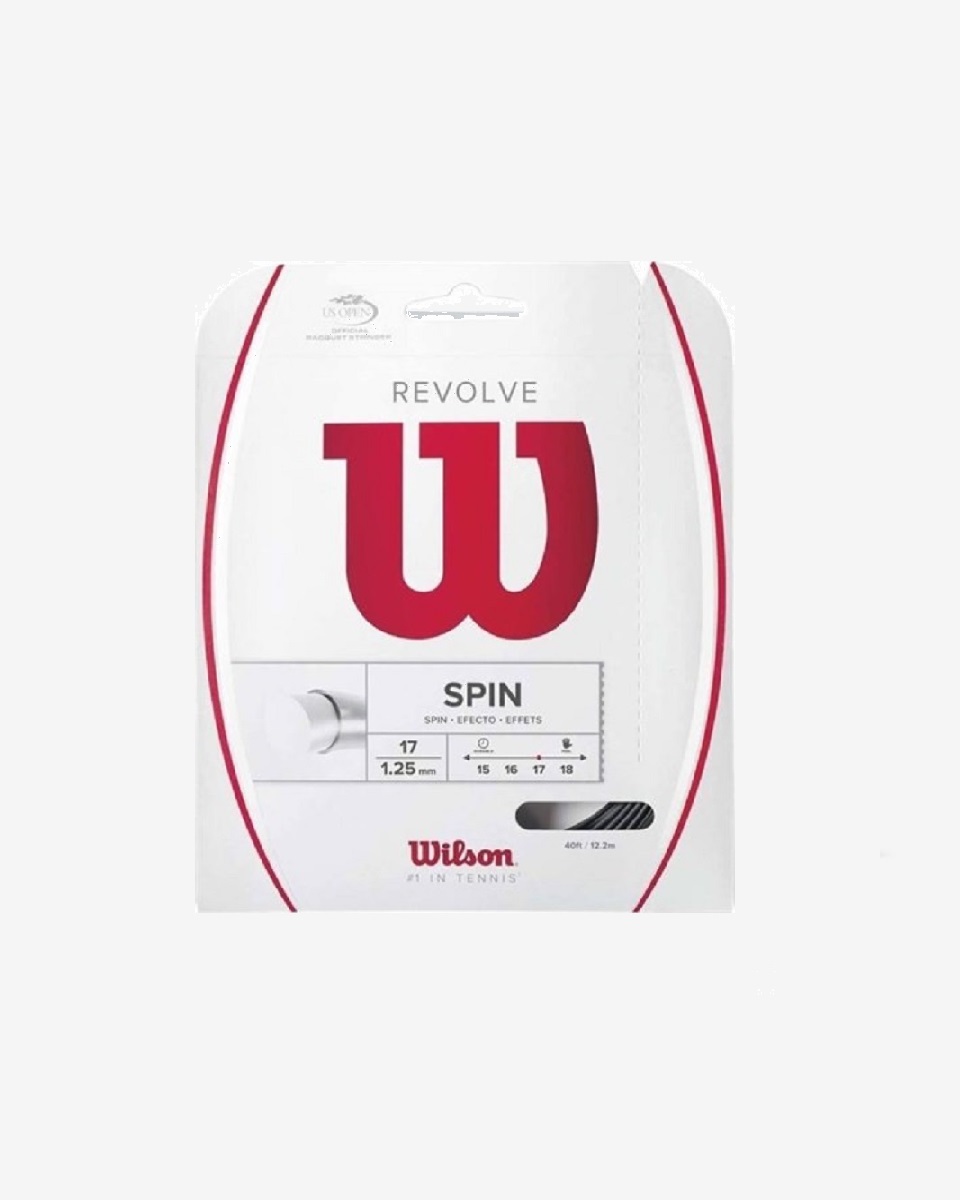 WİLSON - Wilson Revolve 1,25 Tekli Raket Kordajı Siyah