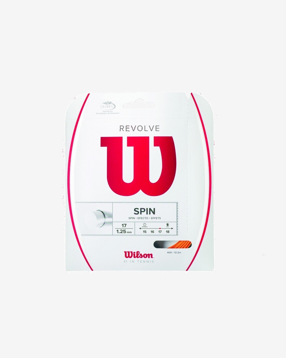 WİLSON - Wilson Revolve 1,25 Tekli Raket Kordajı Turuncu